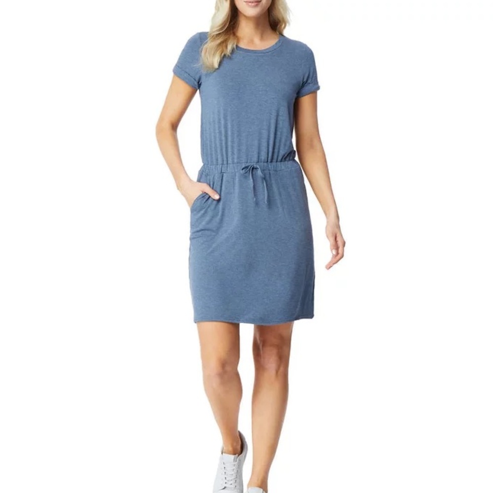 32 Degrees Cool Soft Lux Size S Dress Elastic Waist Summer Casual Pockets 0043